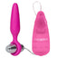 Booty Call - Booty Vibro Kit - comes with a tapered anal probe, graduated beads & a removable bullet vibrator for more stimulation. Pink 2