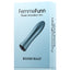 FemmeFunne - Bougie Bullet - anodised aluminium bullet vibrator has 20 vibration modes + Boost Mode, memory function. Light Blue, box