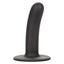 Boundless 4.75" Smooth Dildo With Suction Cup - solid curved shaft w/ a round tip for easy insertion & a harness-compatible suction cup base. Black