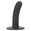 Boundless 4.75" Smooth Dildo With Suction Cup - solid curved shaft w/ a round tip for easy insertion & a harness-compatible suction cup base. Black 3