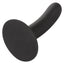 Boundless 4.75" Smooth Dildo With Suction Cup - solid curved shaft w/ a round tip for easy insertion & a harness-compatible suction cup base. Black 5