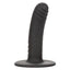 Boundless 4.75" Ridged Dong - solid curved shaft w/ a stimulating ridged texture + harness-compatible suction cup base. Black