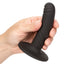 Boundless 4.75" Ridged Dong - solid curved shaft w/ a stimulating ridged texture + harness-compatible suction cup base. Black 2