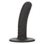 Boundless 4.75" Ridged Dong - solid curved shaft w/ a stimulating ridged texture + harness-compatible suction cup base. Black 3