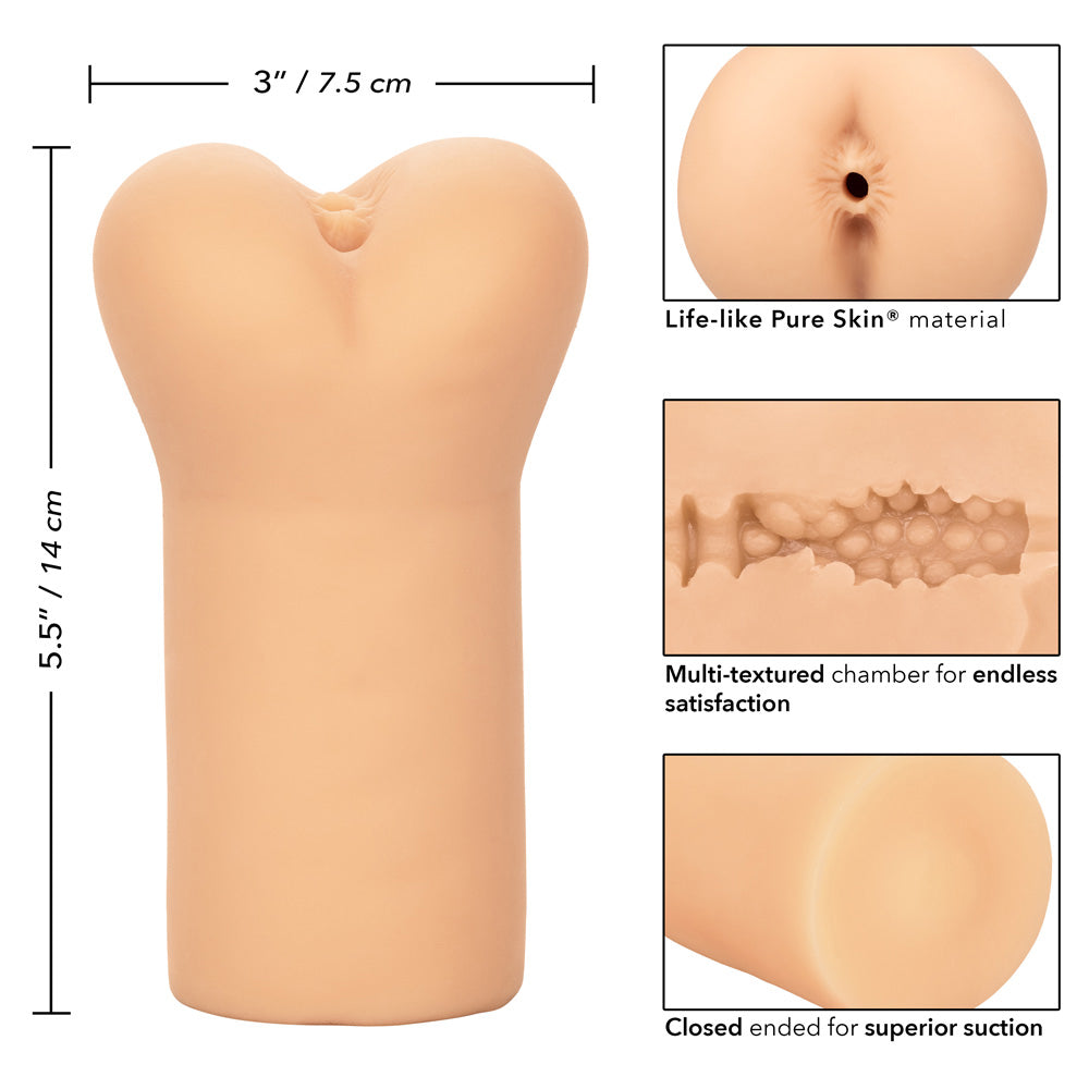 Boundless Anus - PureSkin stroker feels just like the real thing, with a puckered anus, close-ended design for strong suction & textured interior for awesome stimulation. Ivory colour 6