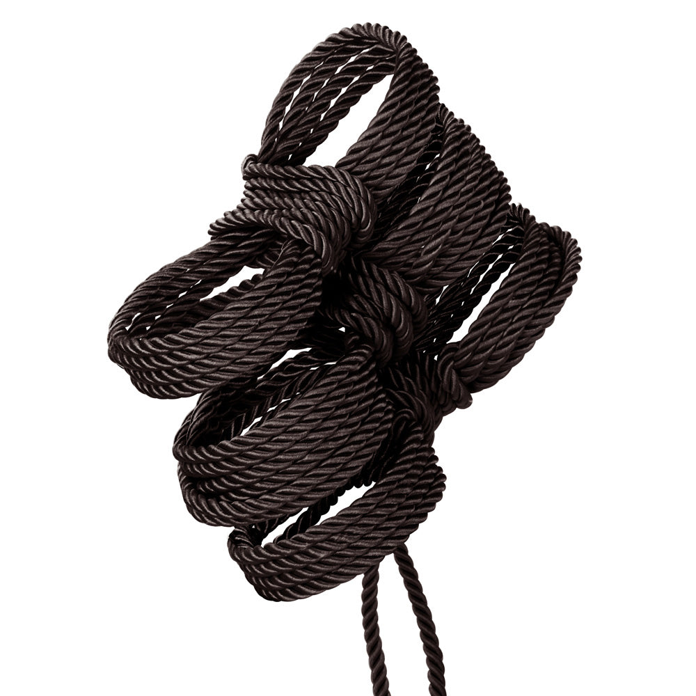 Boundless Rope - this 10m rope is strong yet silky-soft & won't fray, perfect for shibari, bondage/restraint play & roleplay. Black 2