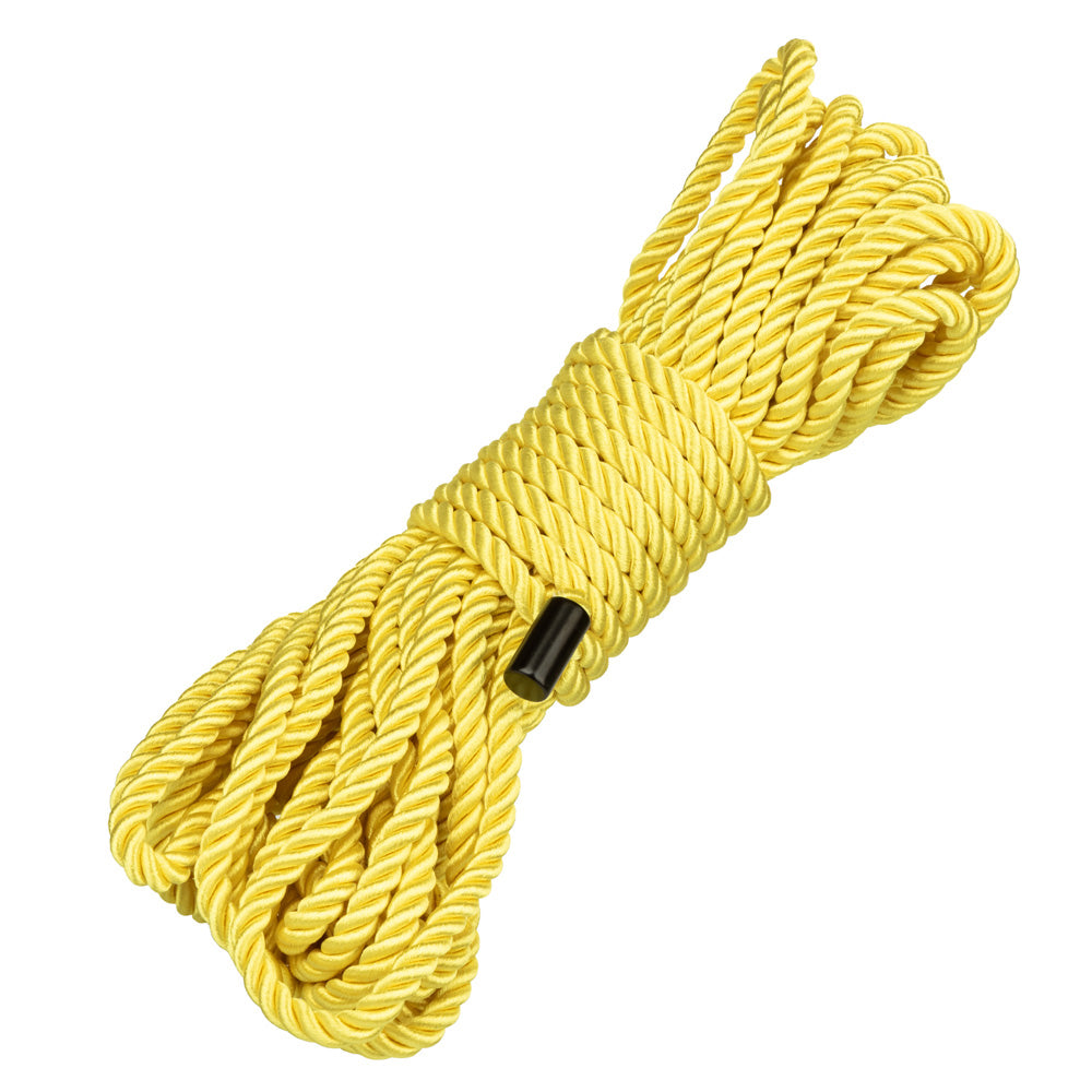 Boundless Rope - this 10m rope is strong yet silky-soft & won't fray, perfect for shibari, bondage/restraint play & roleplay. Yellow
