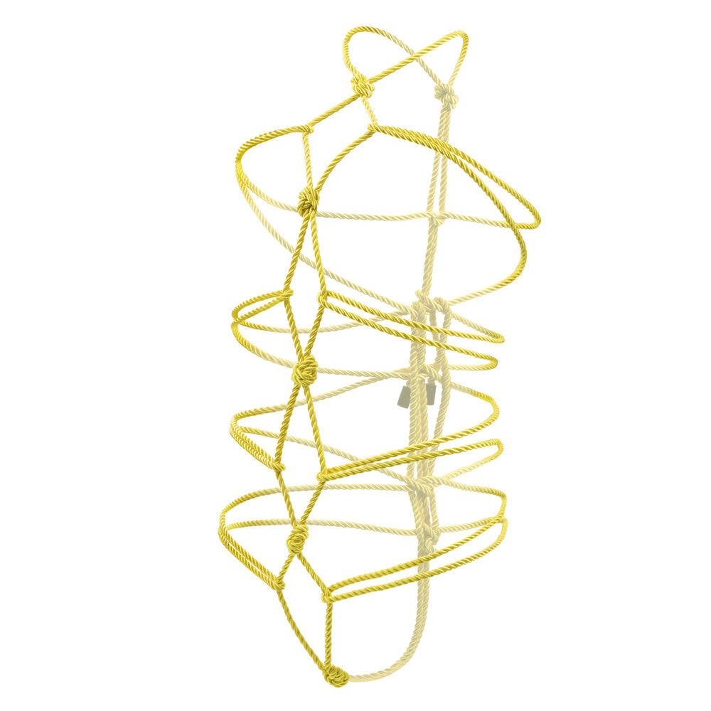 Boundless Rope - this 10m rope is strong yet silky-soft & won't fray, perfect for shibari, bondage/restraint play & roleplay. Yellow 3