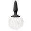 Bunny Tails - mini plug has a cute fluffy rabbit tail & is the perfect beginner-friendly way for roleplaying rabbit furries to explore anal play. White.
