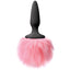 Bunny Tails - mini plug has a cute fluffy rabbit tail & is the perfect beginner-friendly way for roleplaying rabbit furries to explore anal play. Pink.