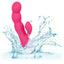 California Dreaming Oceanside Orgasm Sucking Rabbit Vibrator has 3 vibration speeds in the firm, curved, bubbly G-spot shaft & 10 clitoral suction modes. Waterproof.