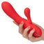 California Dreaming Palisades Passion Warming Swinging Rabbit Vibrator has 3 vibration speeds in the heated G-spot shaft & 10 clitoral swinging modes that sweep from side to side for unique pleasure. On-hand.
