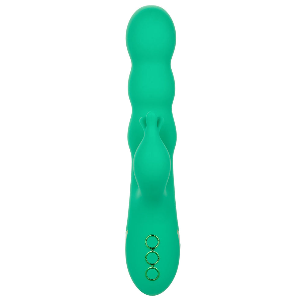 California Dreaming Sonoma Satisfier Thrusting Rabbit Vibrator has 10 clitoral vibration modes in a triple-tongue teaser & 3 thrilling vibration + thrusting speeds in the bulbous shaft. (2)