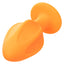 Cheeky Anal Plug Duo - Orange - pair of orange silicone butt plugs come in small & large size, with a stimulating windowed texture & flared suction cup bases for versatile fun. 2