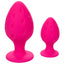 Cheeky Anal Plug Duo come in small & large size, with a strawberry-like divot texture & suction cup bases.