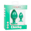 Cheeky Anal Plug Duo - Green - butt plugs come in a small + large size & feature suction cup bases w/ textured concentric ridges for more stimulation. 8