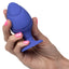 Cheeky Anal Plug Duo - Purple - butt plugs come in small & large size, with a spiralling ribbed texture & suction cup bases. 2