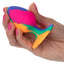 Cheeky Smooth Tie-Dye Silicone Anal Plug - Medium has a tapered tip for comfortable insertion, suction cup & a smooth texture for easy insertion. On-hand.