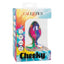Cheeky Smooth Tie-Dye Silicone Anal Plug - Medium has a tapered tip for comfortable insertion, suction cup & a smooth texture for easy insertion. Package.