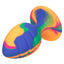 Cheeky Swirl Ribbed Tie-Dye Silicone Anal Plug - Large - has a tapered tip for comfortable insertion, suction cup & a swirling ribbed texture for more stimulation. 5