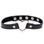 Master Series - Chrome Heart Choker - made from cruelty-free vegan leather w/ a soft lining & a nickel-free metal heart at the centre. Black (3)