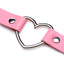 Master Series - Chrome Heart Choker - made from cruelty-free vegan leather w/ a soft lining & a nickel-free metal heart at the centre. Pink (4)