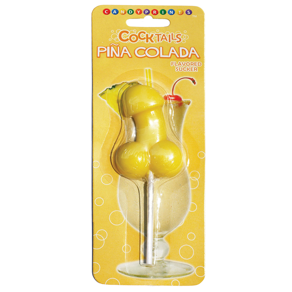 This non-alcoholic pecker-shaped lollipop comes in mojito, strawberry daiquiri or piña colada flavours & is great fun for hens' parties & adult girls' nights! Pina Colada.