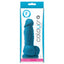Colours Pleasures Firm 4" Dildo - made from waterproof silicone & has a realistic design w/ phallic head, veiny shaft & balls + a suction cup. Blue, box