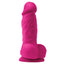 Colours Pleasures Firm 4" Dildo - made from waterproof silicone & has a realistic design w/ phallic head, veiny shaft & balls + a suction cup. Pink