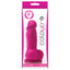 Colours Pleasures Firm 4" Dildo - made from waterproof silicone & has a realistic design w/ phallic head, veiny shaft & balls + a suction cup. Pink, box