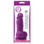 Colours Pleasures Firm 4" Dildo - made from waterproof silicone & has a realistic design w/ phallic head, veiny shaft & balls + a suction cup. Purple, box