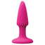 Colours - Pleasure Plug - Mini - beginner-friendly anal plug has a tapered shape for comfortable insertion & a flared suction cup base for hands-free fun. Pink