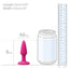 Colours - Pleasure Plug - Mini - beginner-friendly anal plug has a tapered shape for comfortable insertion & a flared suction cup base for hands-free fun. Dimension.