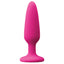 Colours - Pleasure Plug - Small - beginner-friendly anal plug has a tapered shape for comfortable insertion & a flared suction cup base for hands-free fun. Pink