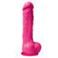 The colours pleasures 5" dildo is made from waterproof silicone & has a realistic design w/ phallic head, veiny shaft & balls + a suction cup for hands-free fun. Pink.