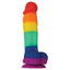 Colours Pride Edition - 5" firm dong is made from waterproof silicone & has a realistic design w/ phallic head, veiny shaft + a harness-compatible suction cup for hands-free fun.