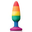 Colours Pride Edition - pleasure plug - medium has a solid tapered shape for comfortable insertion & a suction cup base for hands-free fun.