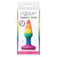 Colours Pride Edition - Pleasure Plug - Mini -petite tapered shape for comfortable insertion & a suction cup base. 3.5" overall size, box