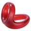 Colt Snug Tugger Cock & Ball Double Cockring - w/ built-in scrotum support. Red 2