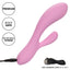  Contour Zoie Liquid Silicone Round Rabbit Vibrator holds any shape to maintain constant contact w/ your G-spot & clitoris while 10 vibration modes buzz through you. USB charging.