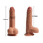 Crowley's Penis Dual-Layered 7" Silicone Cock With Suction Cup feels just like a real erection w/ a flexible exterior & a firm inner core + realistic sculpted phallic details. Dimensions.