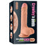 Crowley's Penis Dual-Layered 7" Silicone Cock With Suction Cup feels just like a real erection w/ a flexible exterior & a firm inner core + realistic sculpted phallic details. Package.