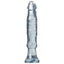 This slim butt plug is great for anal beginners & has a realistic phallic tip, lightly textured shaft & skin-like folds for real feeling stimulation. Clear.