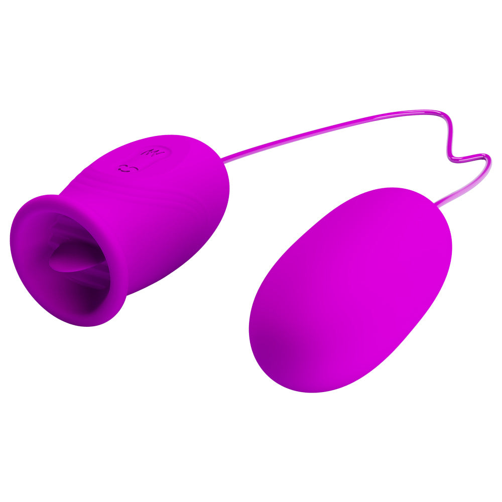 Pretty Love - Daisy - dual-action stimulator with an insertable vibrating egg & a flickering tongue stimulator.