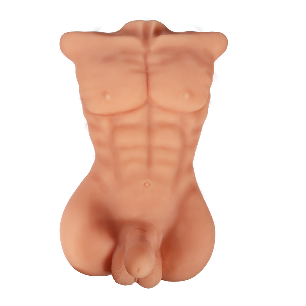  Daniel Realistic Male Sex Doll Torso With 6" Dildo has a sculpted muscular torso w/ chiselled pecs, abs & a 6-inch dildo w/ a ridged phallic head & veiny shaft. (7)