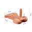  Daniel Realistic Male Sex Doll Torso With 6" Dildo has a sculpted muscular torso w/ chiselled pecs, abs & a 6-inch dildo w/ a ridged phallic head & veiny shaft. Dimensions.