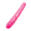 Dillio 12" Double Dillio Dildo has realistically sculpted features, including 2 tapered phallic heads & a veiny textured shaft. Pink.