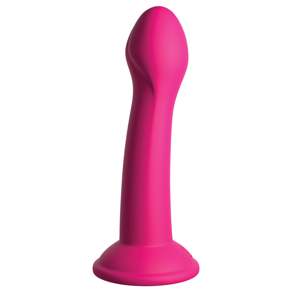Dillio - 6" Please-Her has a bulbous G-spot head for targeted sweet spot stimulation & a harness-compatible suction cup base for hands-free fun solo or partnered. Pink.