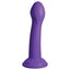 Dillio - 6" Please-Her has a bulbous G-spot head for targeted sweet spot stimulation & a harness-compatible suction cup base for hands-free fun solo or partnered. Purple.