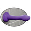 Dillio - 6" Please-Her has a bulbous G-spot head for targeted sweet spot stimulation & a harness-compatible suction cup base for hands-free fun solo or partnered. Purple-suction base.